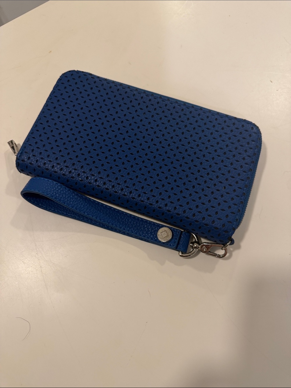 thirty-one Perforated Cobalt Blue Wristlet Clutch